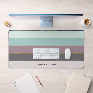 Modern Stripes Personalised  Desk Mat