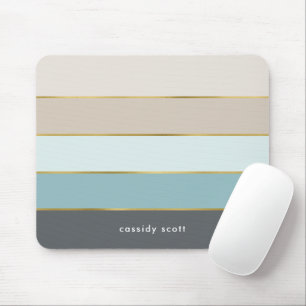 Modern Stripes Personalised Mouse Pad