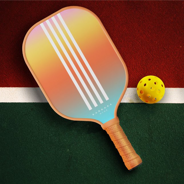 Modern Stripes Pickleballer Gradient Summer Tan Pickleball Paddle (Modern Stripes Pickleballer Gradient Summer Tan Pickleball Paddle
)
