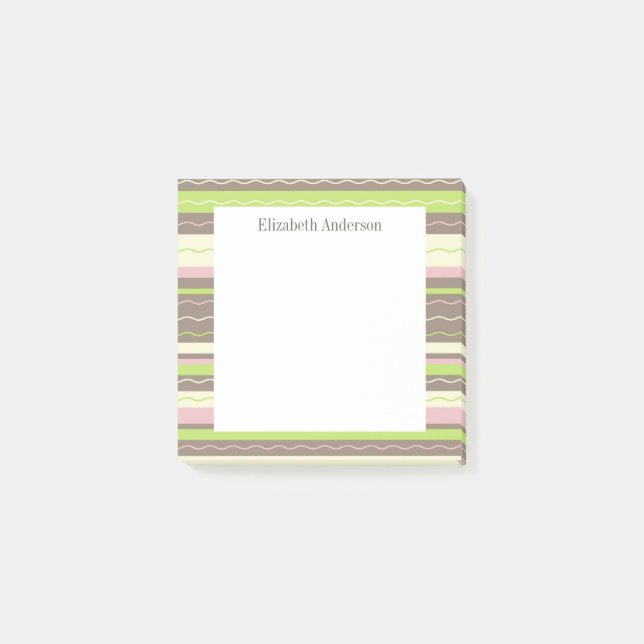 Modern Stripes Post-it Notes (Front)