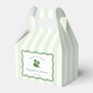 Modern Stripes St Patricks Day Wedding Shower Favour Box