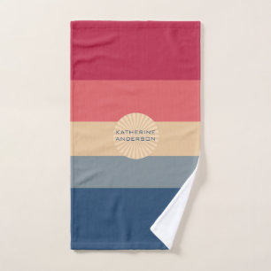 Modern Stripes-Sunset-Trendy Colours- Bath Towel Set