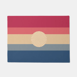 Modern Stripes-Sunset-Trendy Colours- Doormat