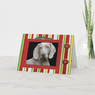 Modern Stripped Christmas Photo Greeting Card