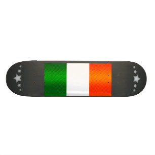 Modern Stripped Irish flag Skateboard