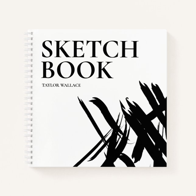 Modern strokes Sketch Book Personalised (Front)