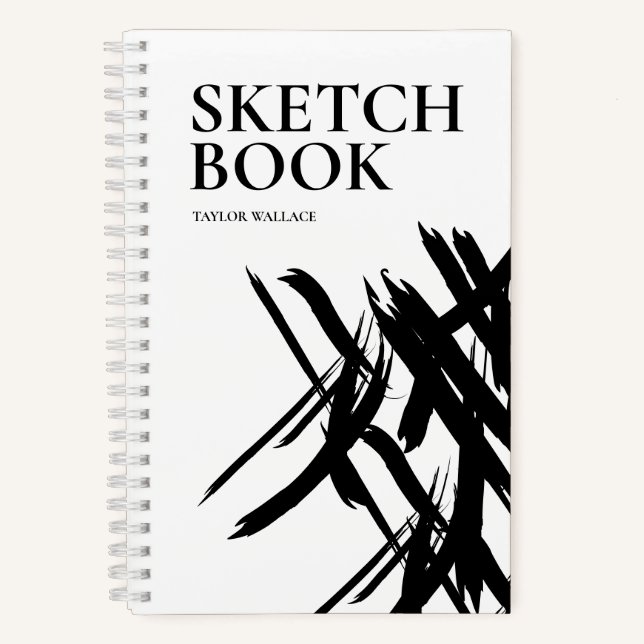 Modern strokes Sketch Book Personalised (Front)