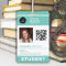 Modern student photo ID QR code school university 