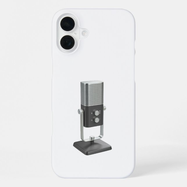 Modern studio microphone iPhone case (Back)