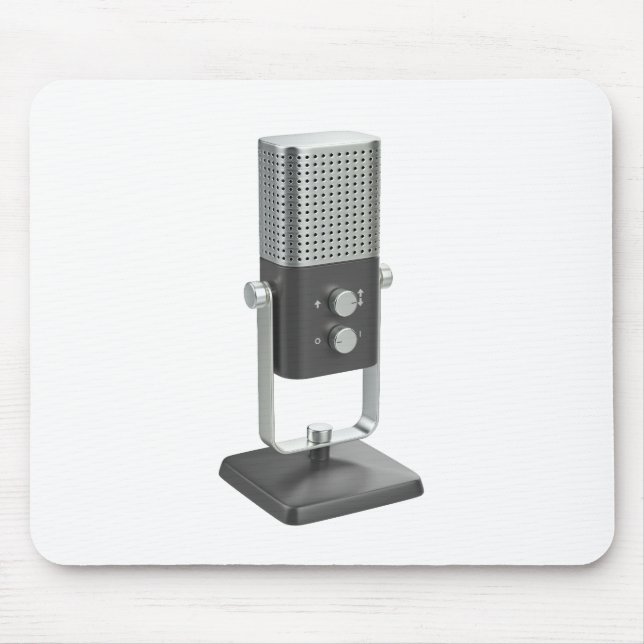 Modern studio microphone mouse pad (Front)