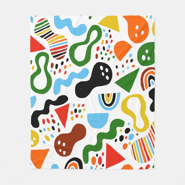 Modern style abstraction with composition made of  fleece blanket (Front)