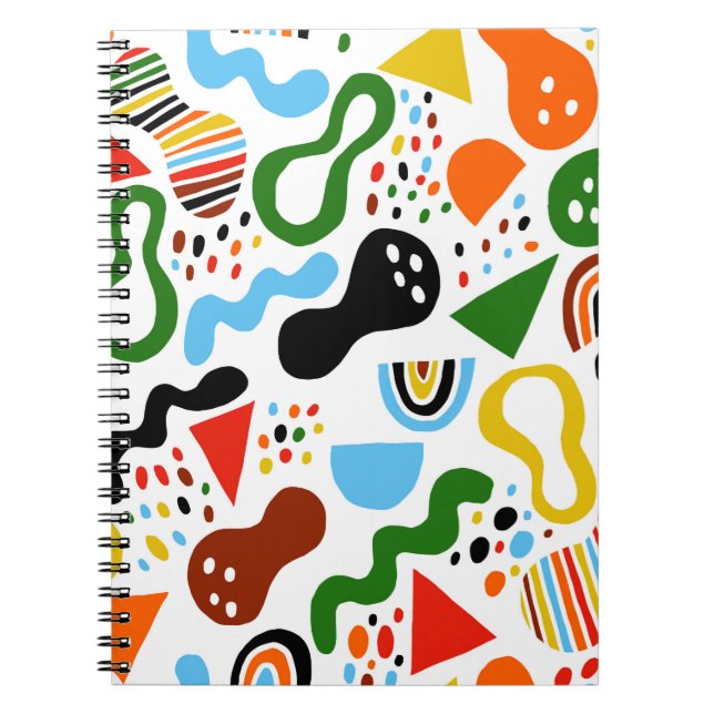 Modern style abstraction with composition made of  notebook (Front)