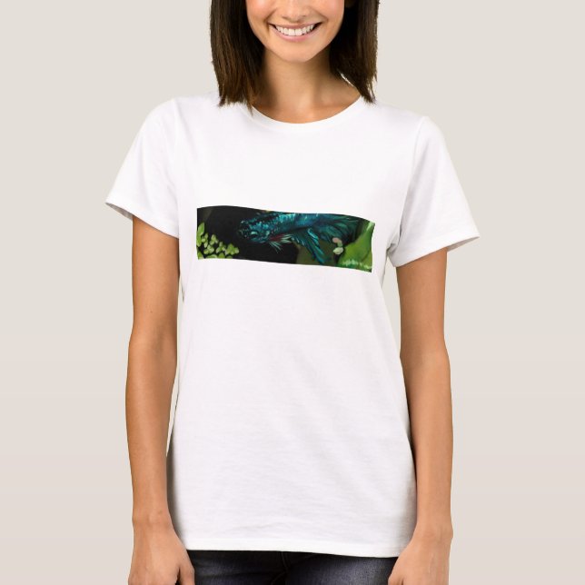 Modern Style - Azure Betta Fish  T-Shirt (Front)