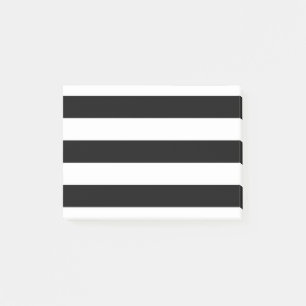 Modern Style Black And White Stripes Post-it Notes