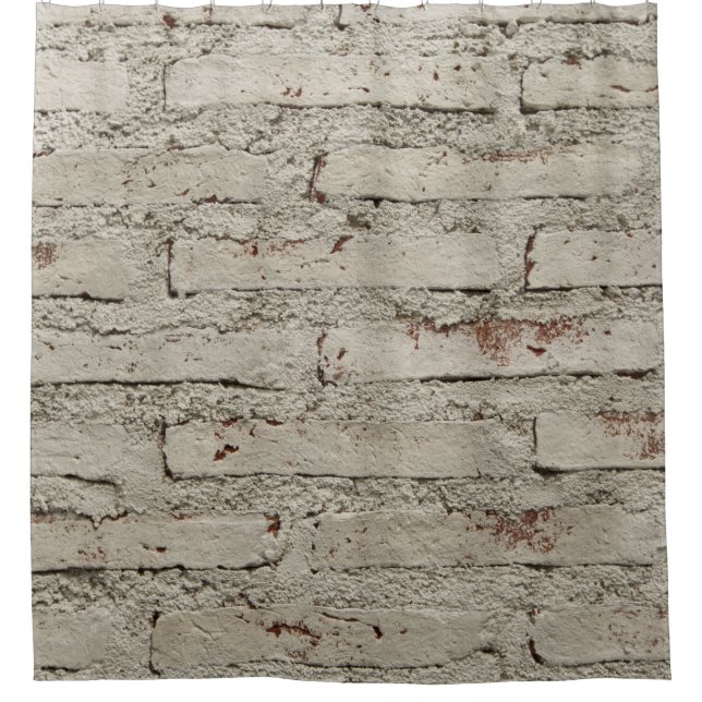 Modern style design decorative brick wall surface  shower curtain (Front)