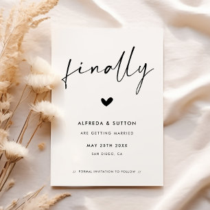 Modern Style Finally Save The Date