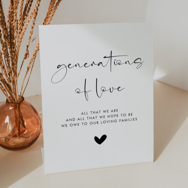 Modern Style Generations of Love Wedding Sign (Creator Uploaded)