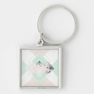 Modern Style Geometric Design Key Ring