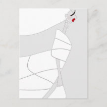 Modern Style Glam Colouring Postcard Miss Jazzy