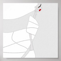 Modern Style Glam Colouring Poster Miss Jazzy