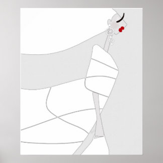 Modern Style Glam Colouring Poster Miss Jazzy