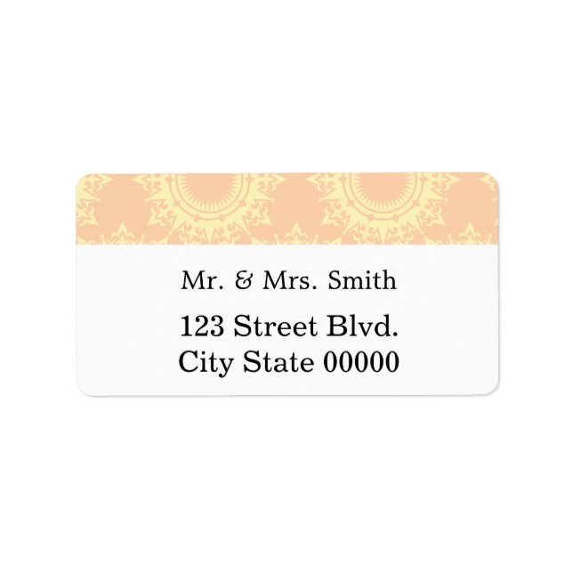 Modern Style Invitation Label (Front)