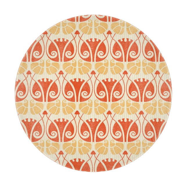 Modern Style Mushrooms: Trendy Pattern Cutting Board (Front)