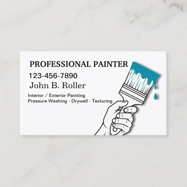 Modern Style Painter Business Cards (Front)
