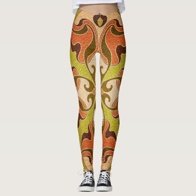 Modern Style Stained Glass Window Leggings (Front)