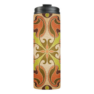 Modern Style Stained Glass Window Thermal Tumbler