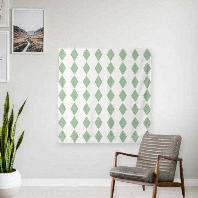 Modern Style Tapestry with Geometric Diamond Print (Creator Uploaded)