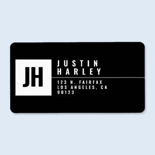 Modern Stylised Geometric Return Address Label