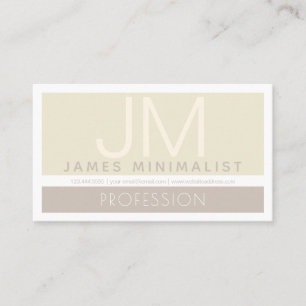 Modern Stylised Minimalist Taupe Earth-tones Business Card