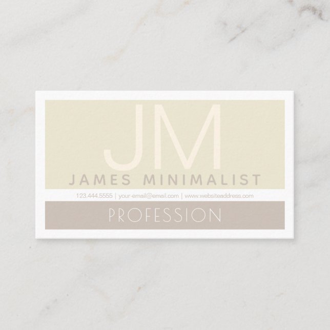 Modern Stylised Minimalist | Taupe Earth-tones Business Card (Front)