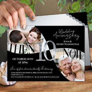 Modern Stylish 10th Wedding Anniversary Invitation