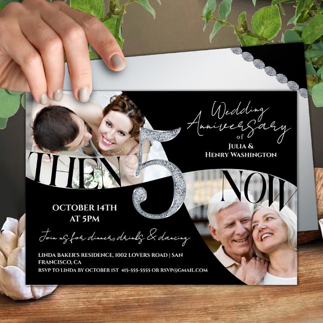 Modern Stylish 5th Wedding Anniversary Invitation (Creator Uploaded)