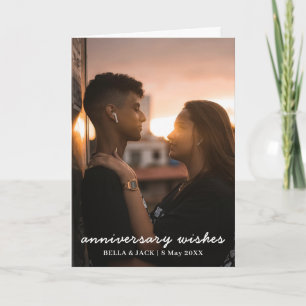 Modern Stylish Anniversary Photo Design Card
