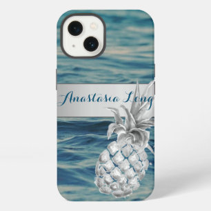 Modern Stylish, Beach, See, Pineapple iPhone 13 Case