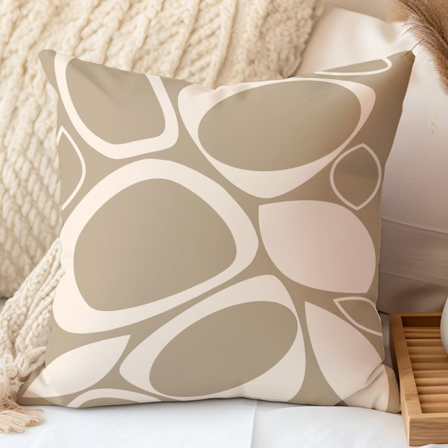 Modern Stylish Beige Cream Abstract Pattern Cushion (Creator Uploaded)