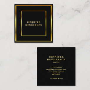 Modern stylish black and gold professional square  business card