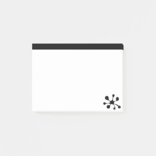 Modern stylish black and white post-it notes