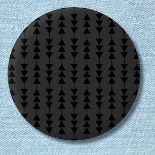 Modern & Stylish Black Hanging Triangles on Smoky 6 Cm Round Badge