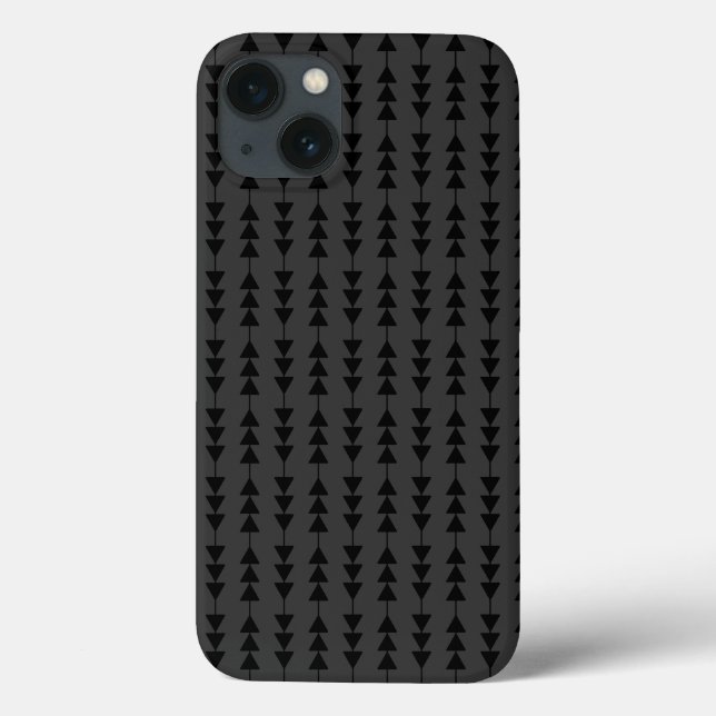 Modern & Stylish Black Hanging Triangles on Smoky Case-Mate iPhone Case (Back)