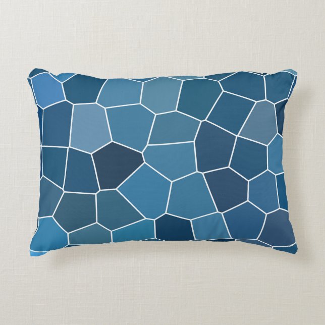 Modern Stylish Blue Pattern Decorative Cushion (Front)