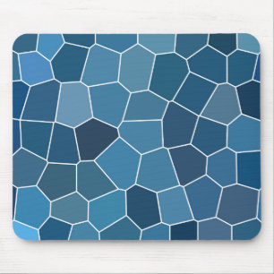 Modern Stylish Blue Pattern Mouse Pad