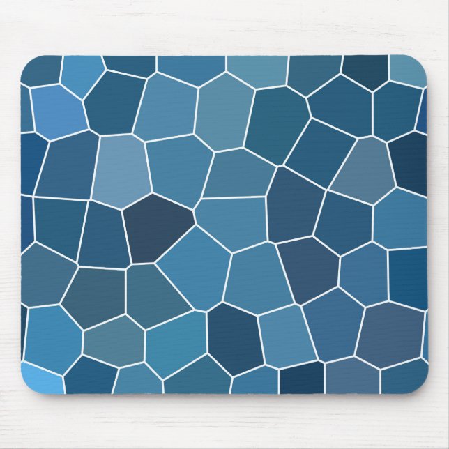 Modern Stylish Blue Pattern Mouse Pad (Front)