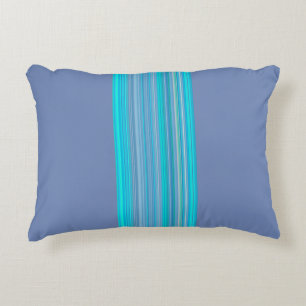 Modern Stylish Blue Striped Pattern Decorative Cushion