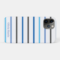 Modern Stylish Blue Stripes Custom