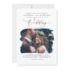 Modern Stylish Boho Wedding Photo Invitation