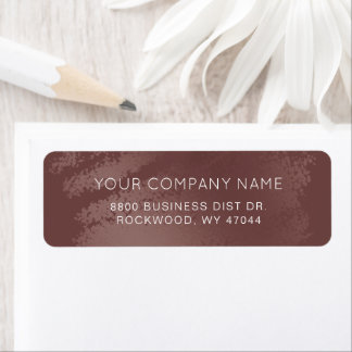 Modern Stylish Bronze Business Return Address Return Address Label